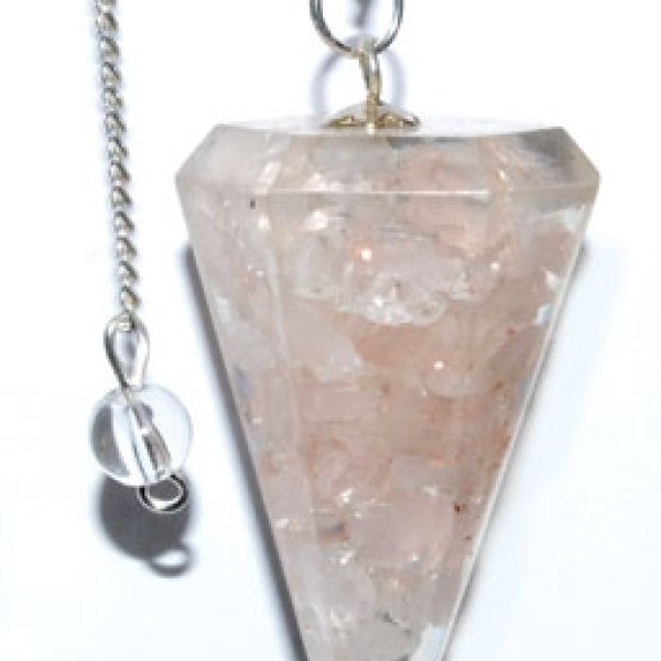 6-sided Rose Orgone pendulum