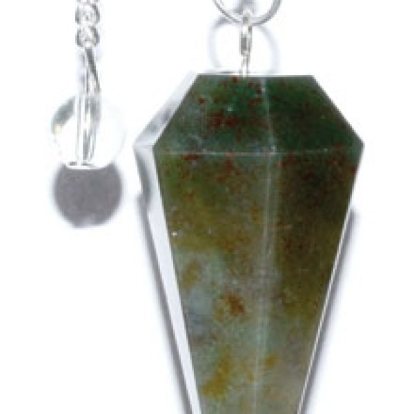 6-sided Moss Agate pendulum