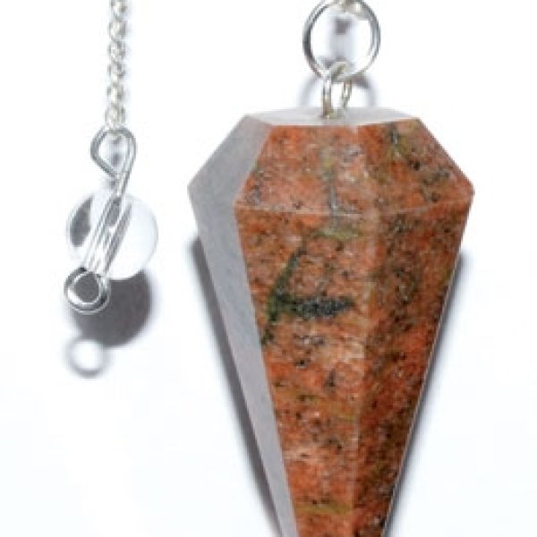 6-sided Unakite pendulum
