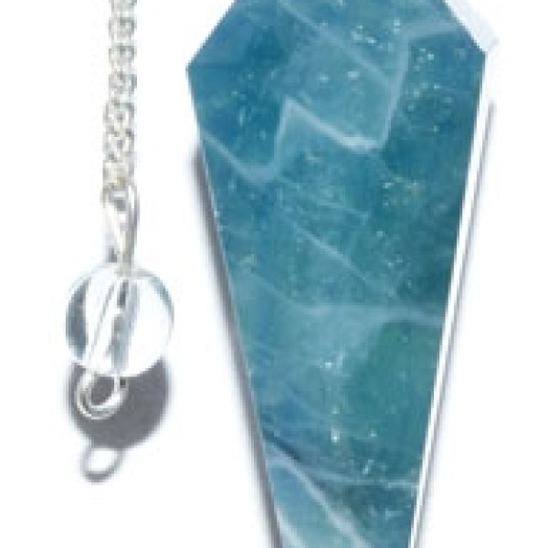 6-sided Green Fluorite pendulum