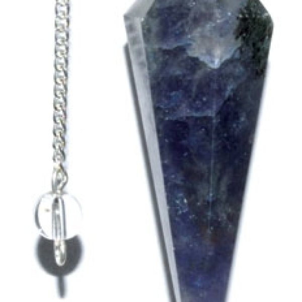 6-sided Iolite pendulum