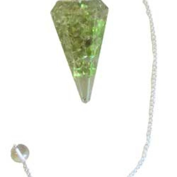 Peridot Orgone pendulum