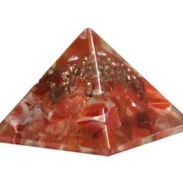 25-30mm Orgone Carnelian pyramid