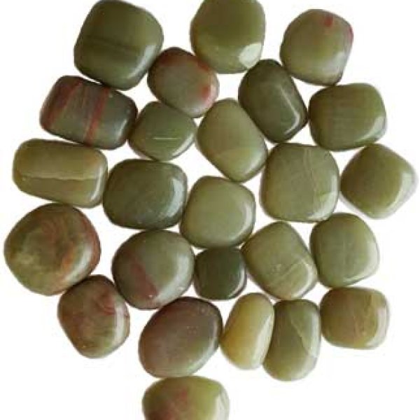 1 lb Aragonite, Green tumbled stones