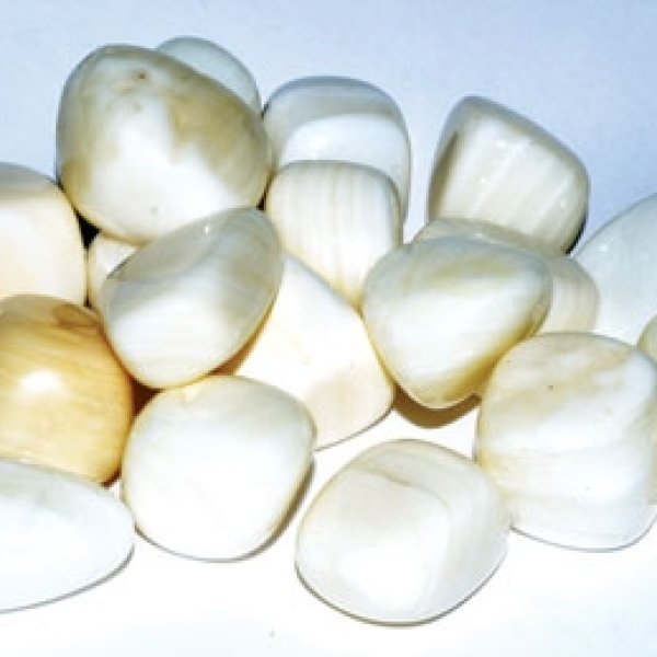 orange calcite, tumbled, gemstone,