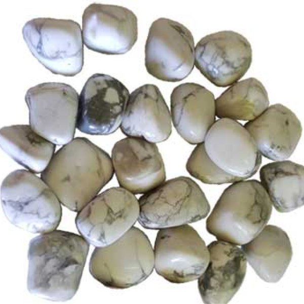 1 lb Howlite, White tumbled stones