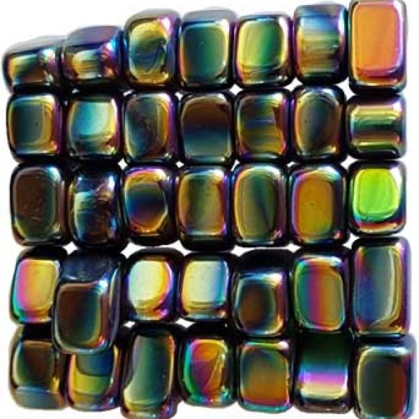 1 lb Magnetic Hematite Rainbow tumbled stones