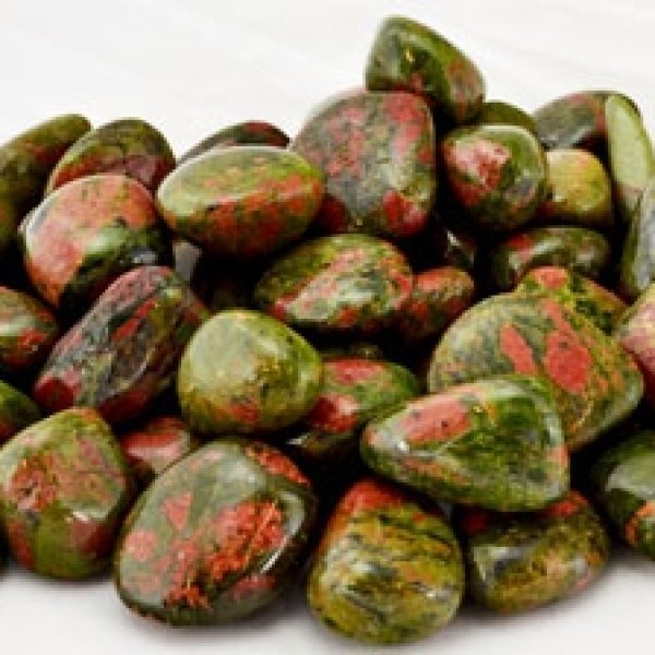 1 lb Unakite tumbled stones