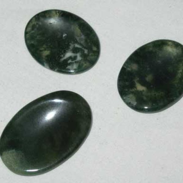 Moss Agate worry stone