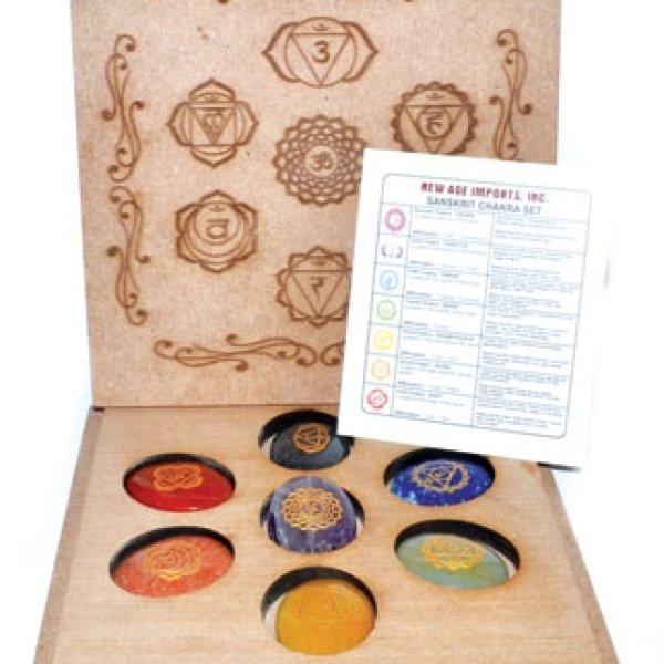 Sanskrit Chakra set with box