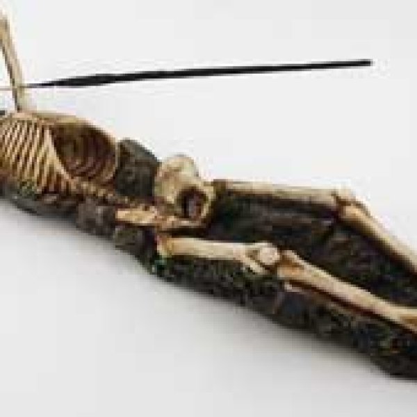 Skeleton incense holder