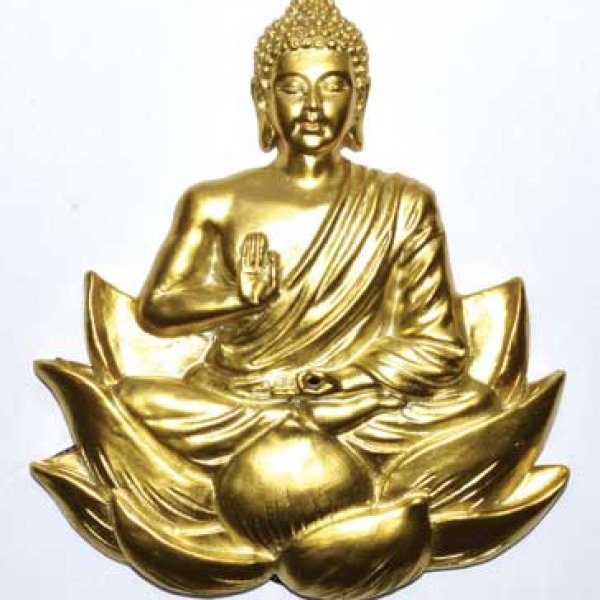 5" gold Buddha burner