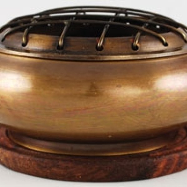 Brass Screen incense burner with Coaster