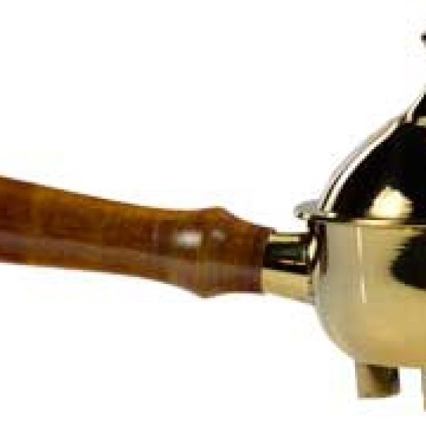 Wood Handled Brass burner 7"