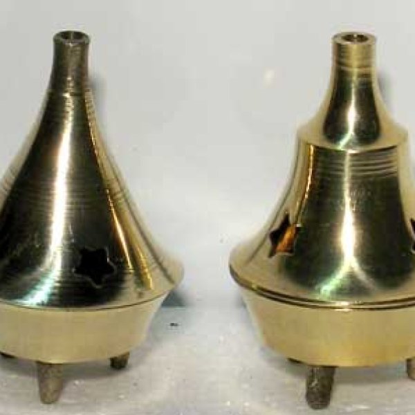 Brass cone incense burner 2 1/4"