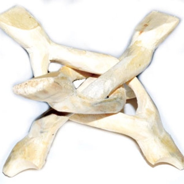 3-Legged Wooden stand 4" white