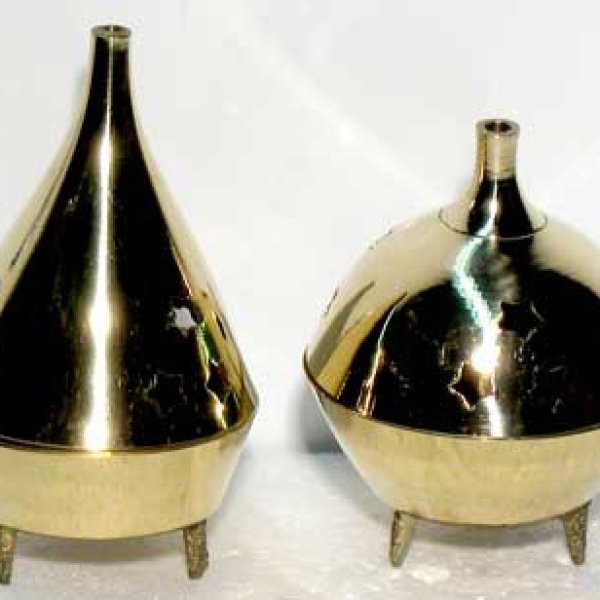 3" Brass cone and Resin incense Burner