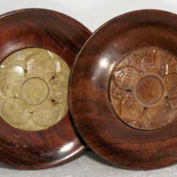 Wood and Soapstone incense Burner