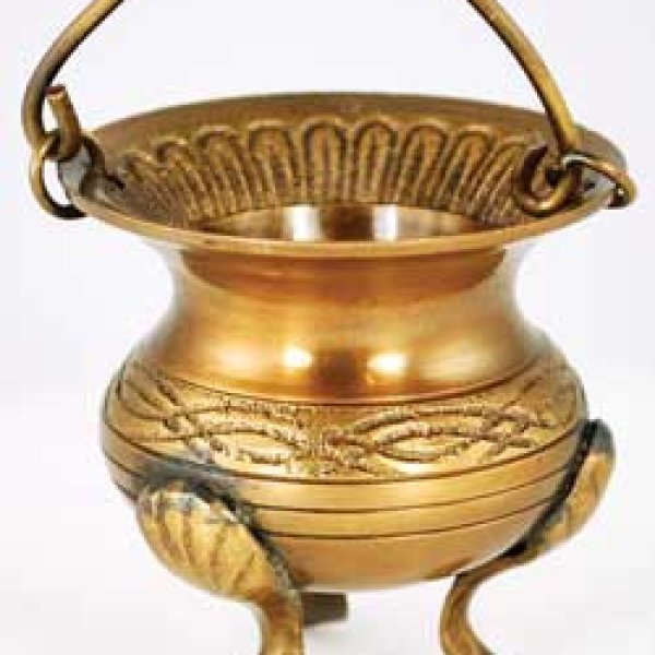 Celtic Brass Cauldron 3"