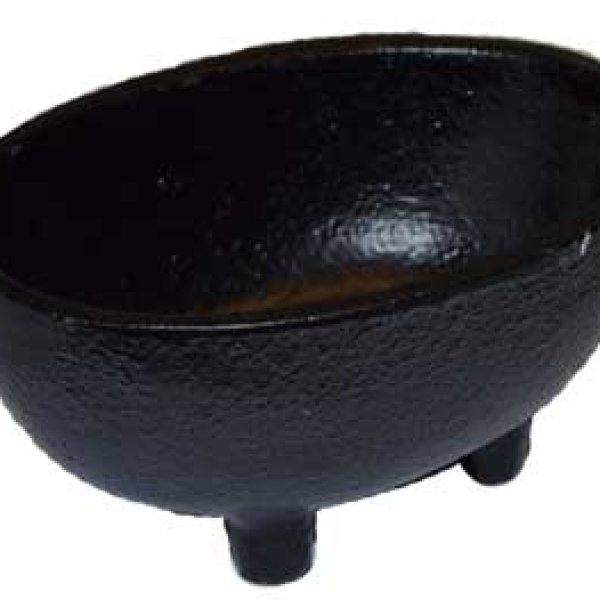 1 3/4" Oval cast iron cauldron