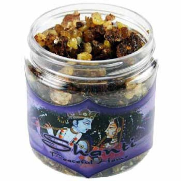 2.4oz jar Shanti resin incense