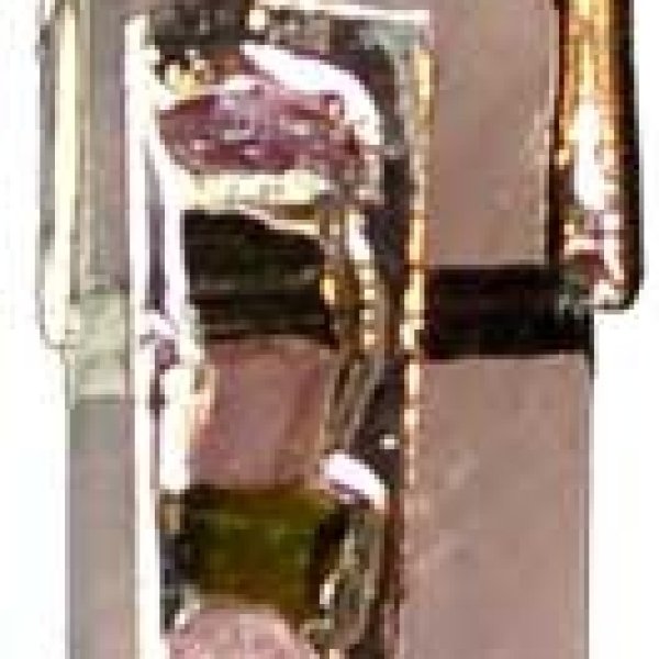 Rose Quartz double turmated w/ 7 Tourmalines