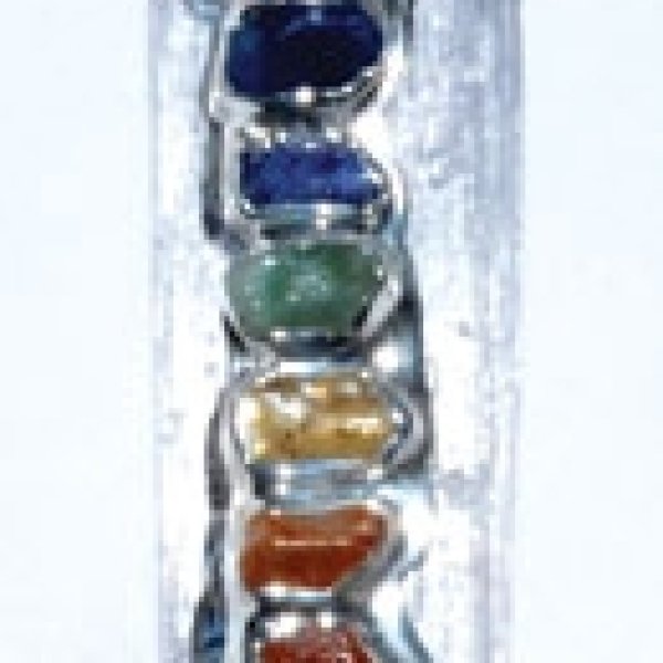 Selenite 7 Chakra rough pendant