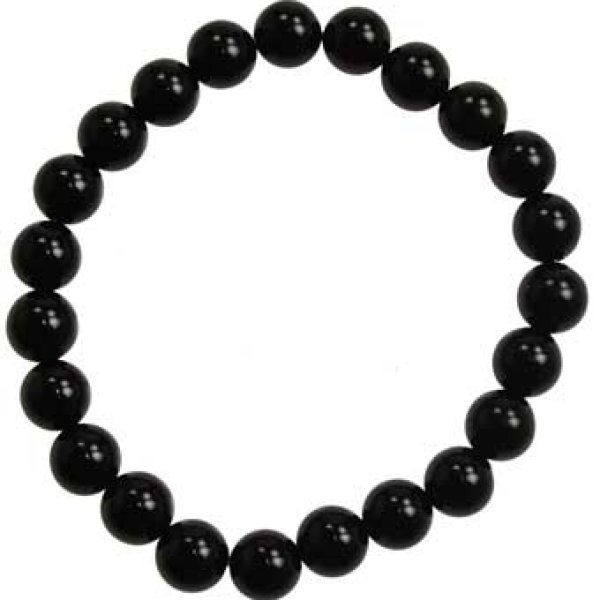 8mm Black Onyx (natural agate dyed) bracelet