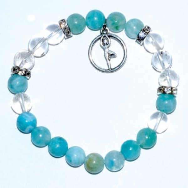 8mm Hemimorphite/ Quartz with Yoga