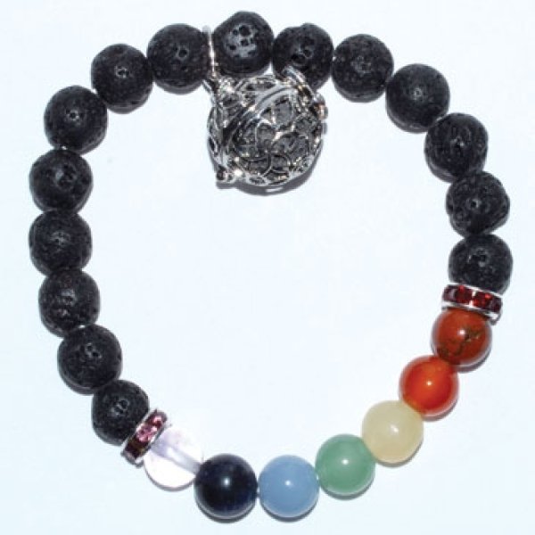 8mm Lava/ Chakra with Aromatherapy