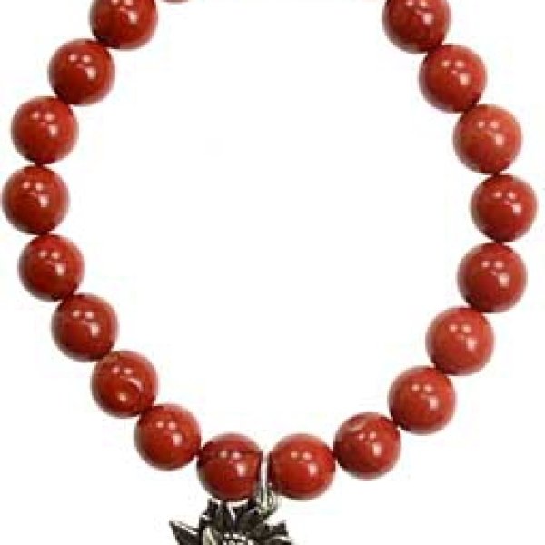 Red Jasper Promise Lotus Flower silver