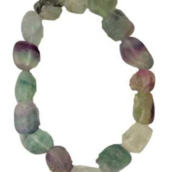 Fluorite, Rainbow gemstone bracelet