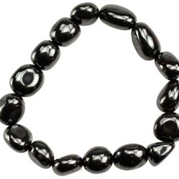 Hematite (man-made) gemstone bracelet