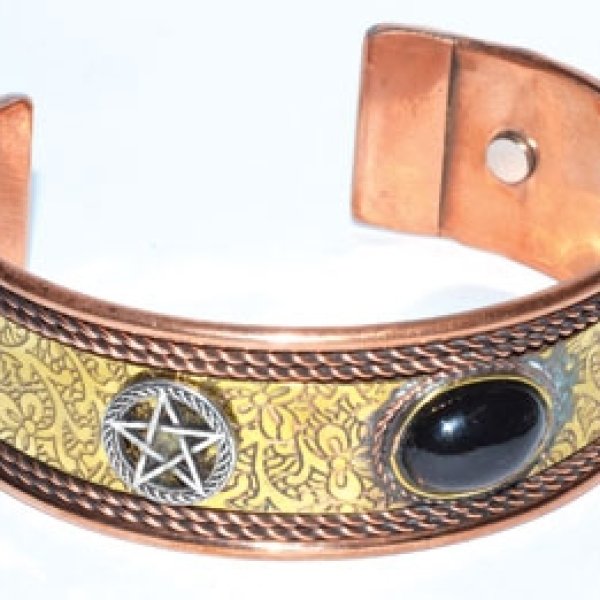 Pentagram copper magnetic bracelet