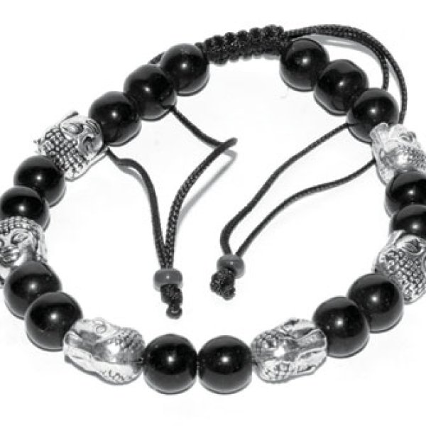 Balck with 6 Buddha Bead