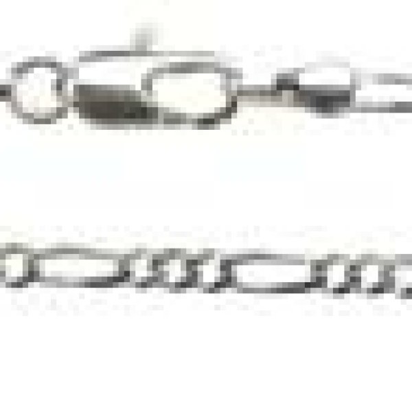 Silver Plated Brass Figaro Chain 20"