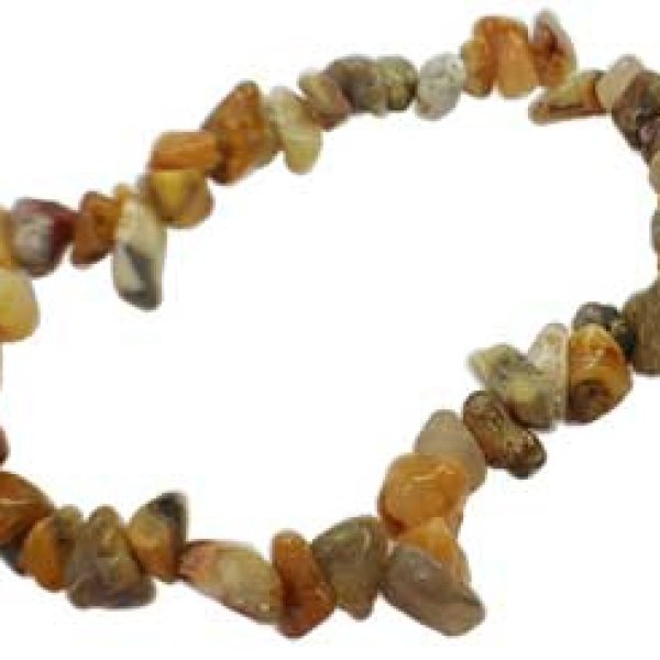 Agate, Crazy Lace chip bracelet