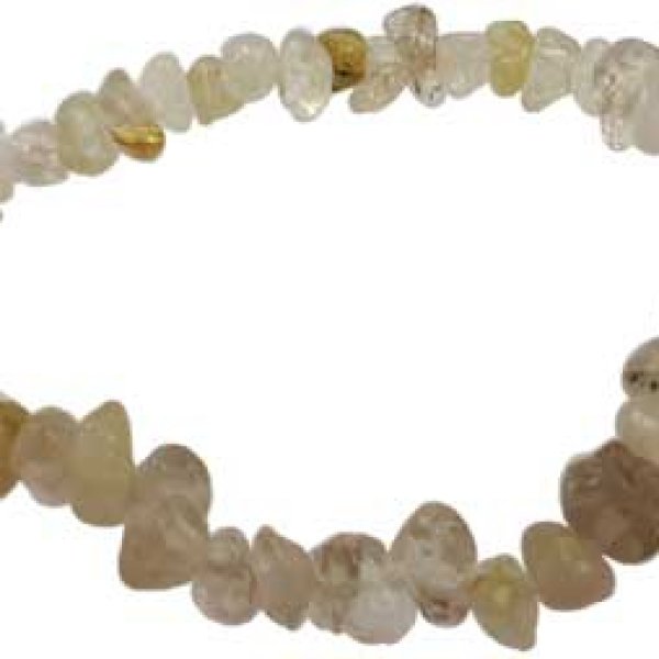 Rutilated Quartz chip bracelet