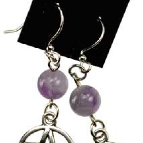 Amethyst Pentagram earrings