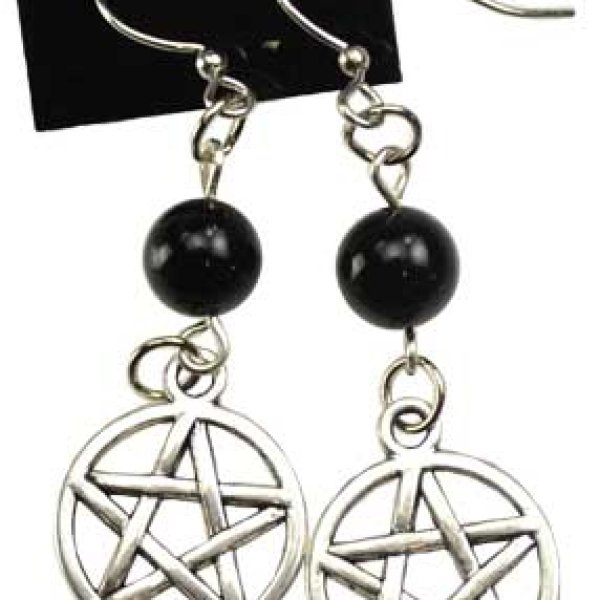 Black Onyx Pentagram earrings