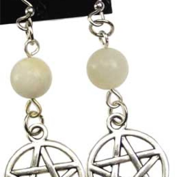 Moonstone Pentagram earrings