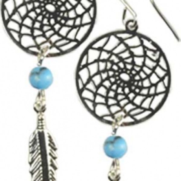Dream Catcher earring w/ Turquoise