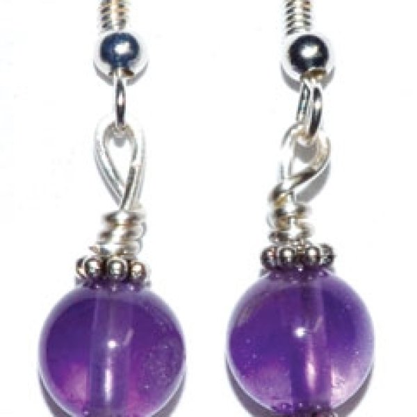 Amethyst dangle earrings