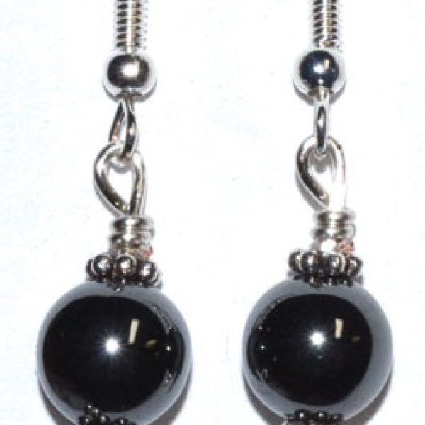Hematite dangle earrings
