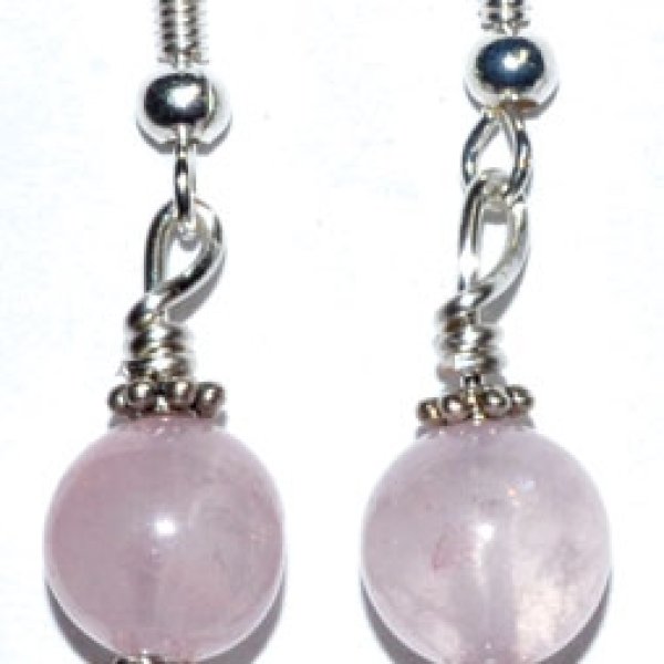Rose Quartz dangle earrings