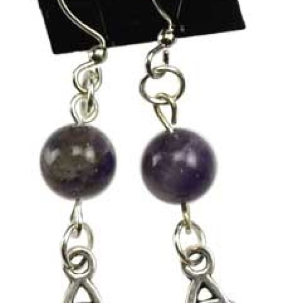 Amethyst Triquetra earrings