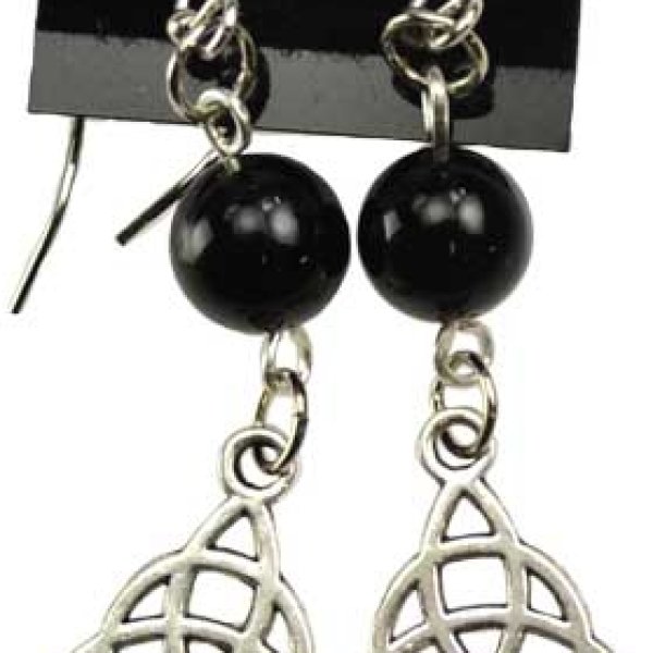 Black Onyx Triquetra earrings