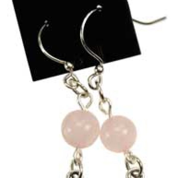 Rose Quartz Triquetra earrings