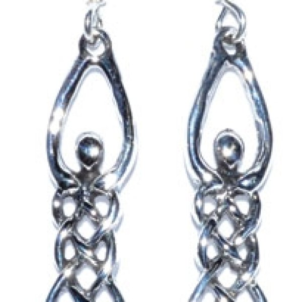 1 1/4" Celtic Goddess earrings sterling