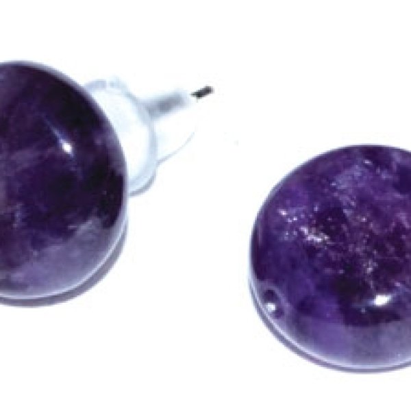 Amethyst stud earrings